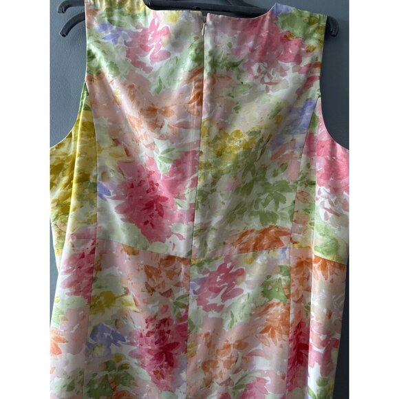 Talbots 20WP Silk Floral Dress Women’s Elegant Spring Summer Cottagecore Chic - Picture 8 of 11